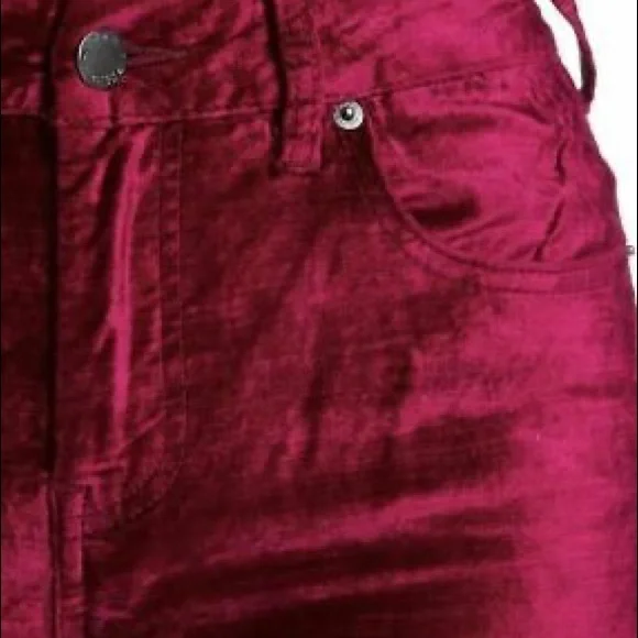 Free People Stretch Velour Crushed Velvet Crop Flare Pants Size 24 - Picture 6 of 9